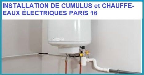 installation de cumulus et chauffe-eau électrique Paris 16